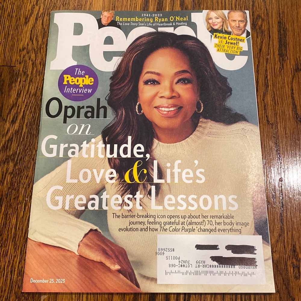 People Magazine - December 25 2023 - Oprah Winfrey - Ryan O’Neal - Kevin Costner